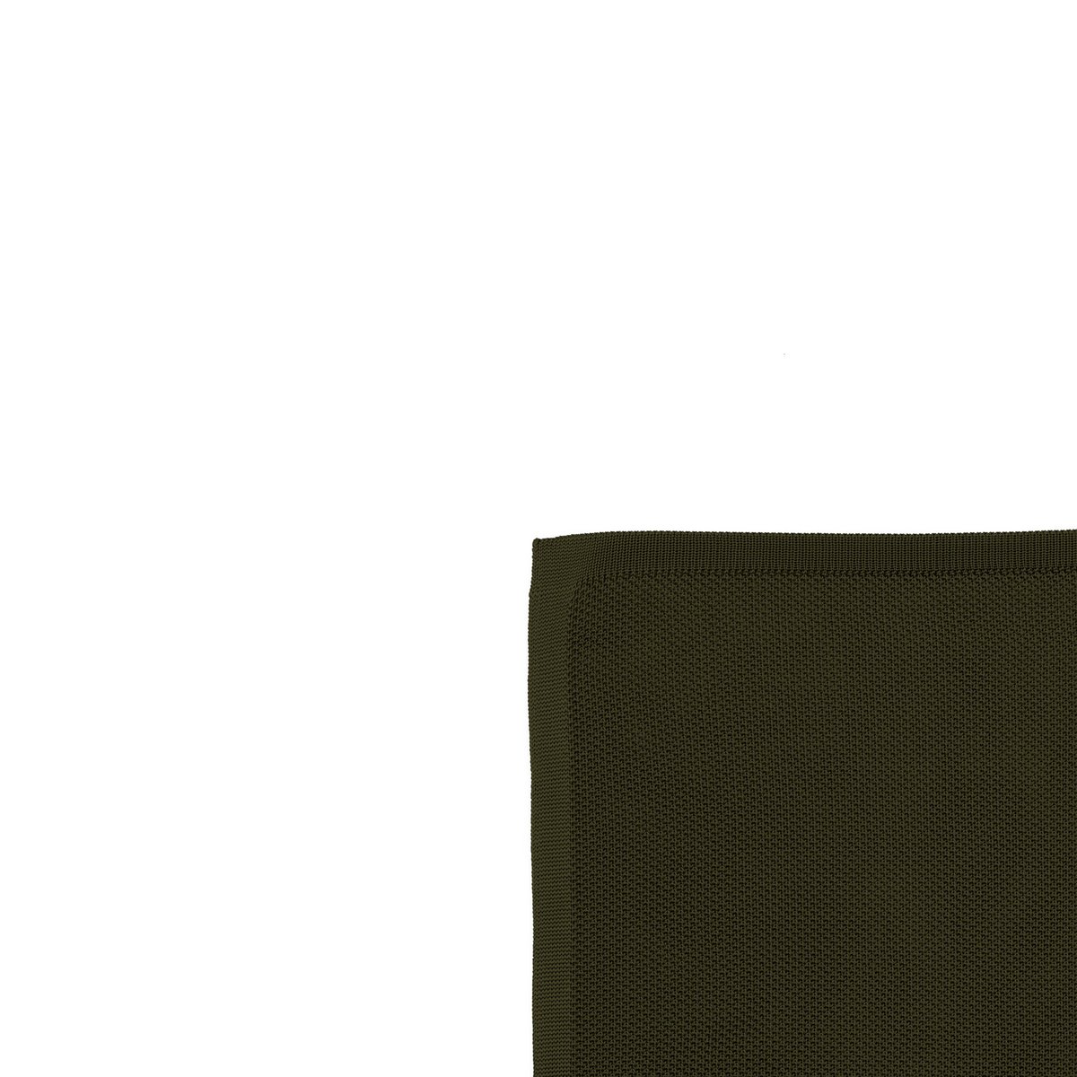 Moss green knitted pocket square