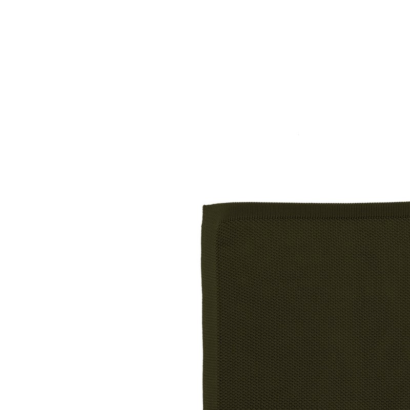 Moss green knitted pocket square