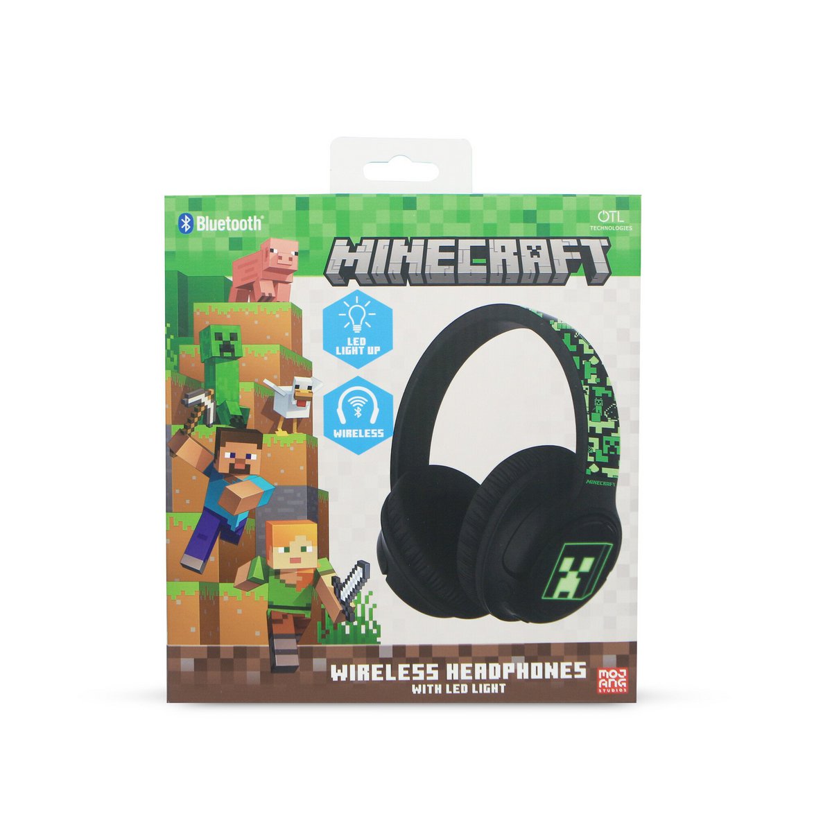 Minecraft - Led Light Up - bluetooth headphones