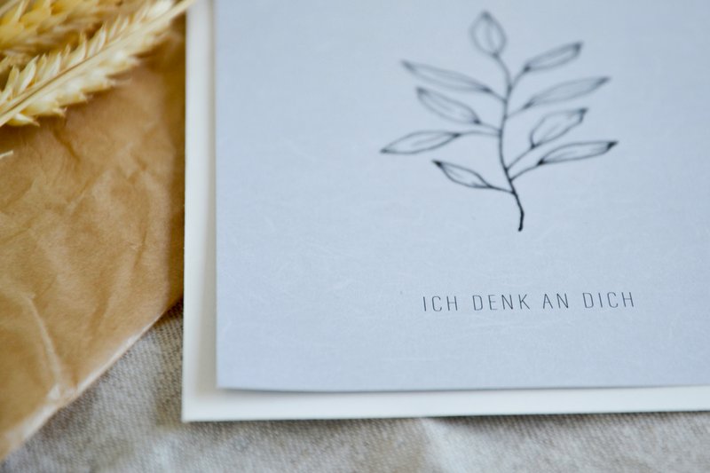 "Thinking of you" postcard