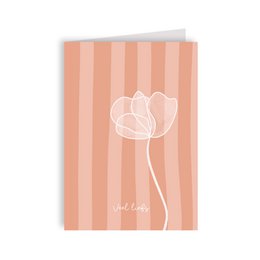 Carte de voeux fleurs - Amour