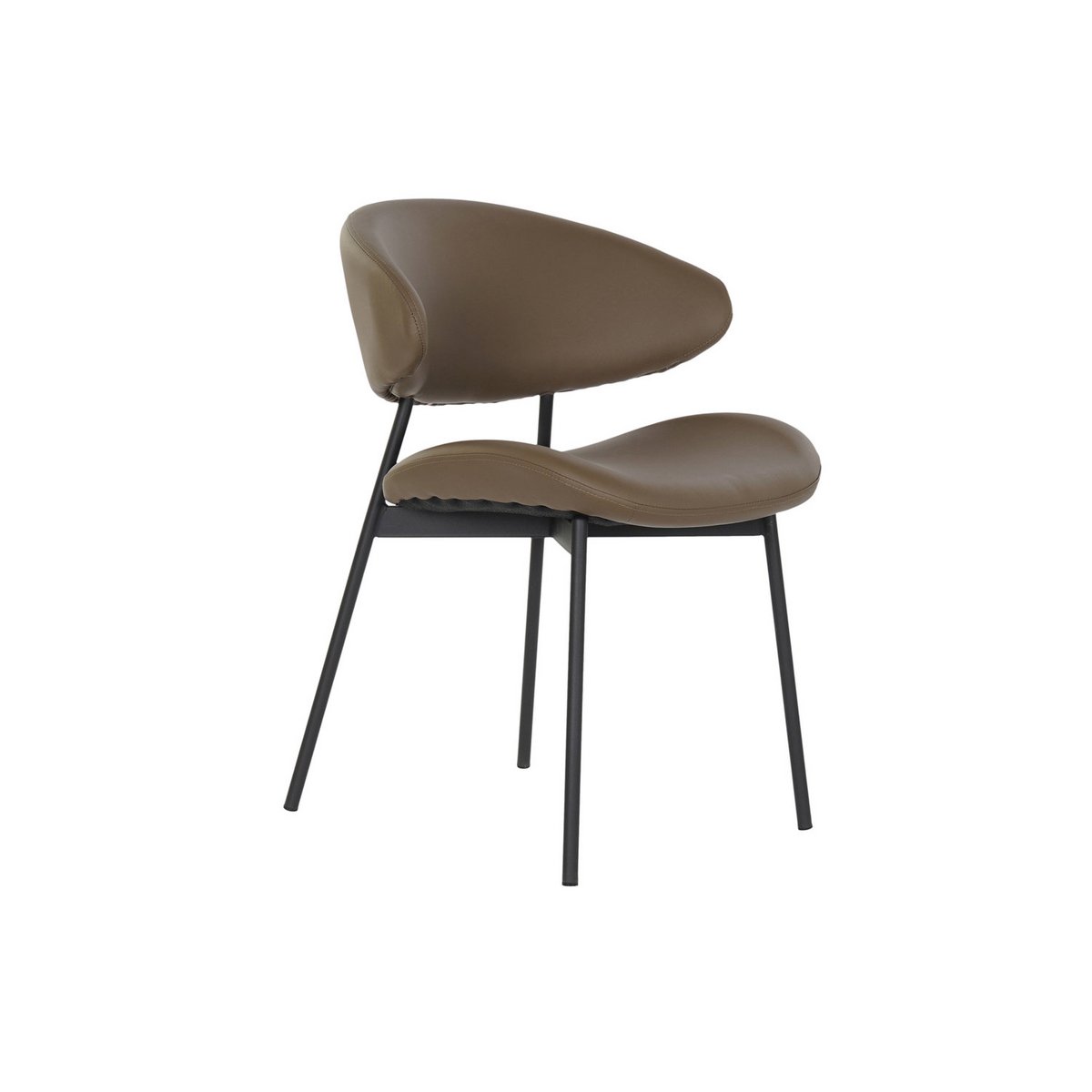 PU METALEN STOEL 57X57X77 CAMEL MB180375