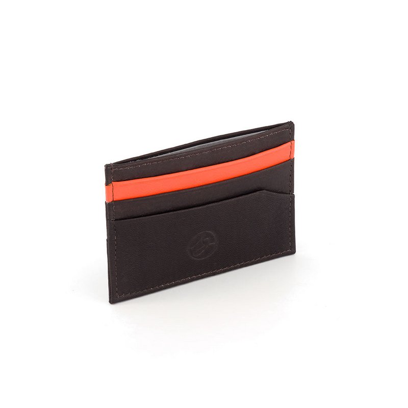 Portacarte Slim - Arancio Caffè
