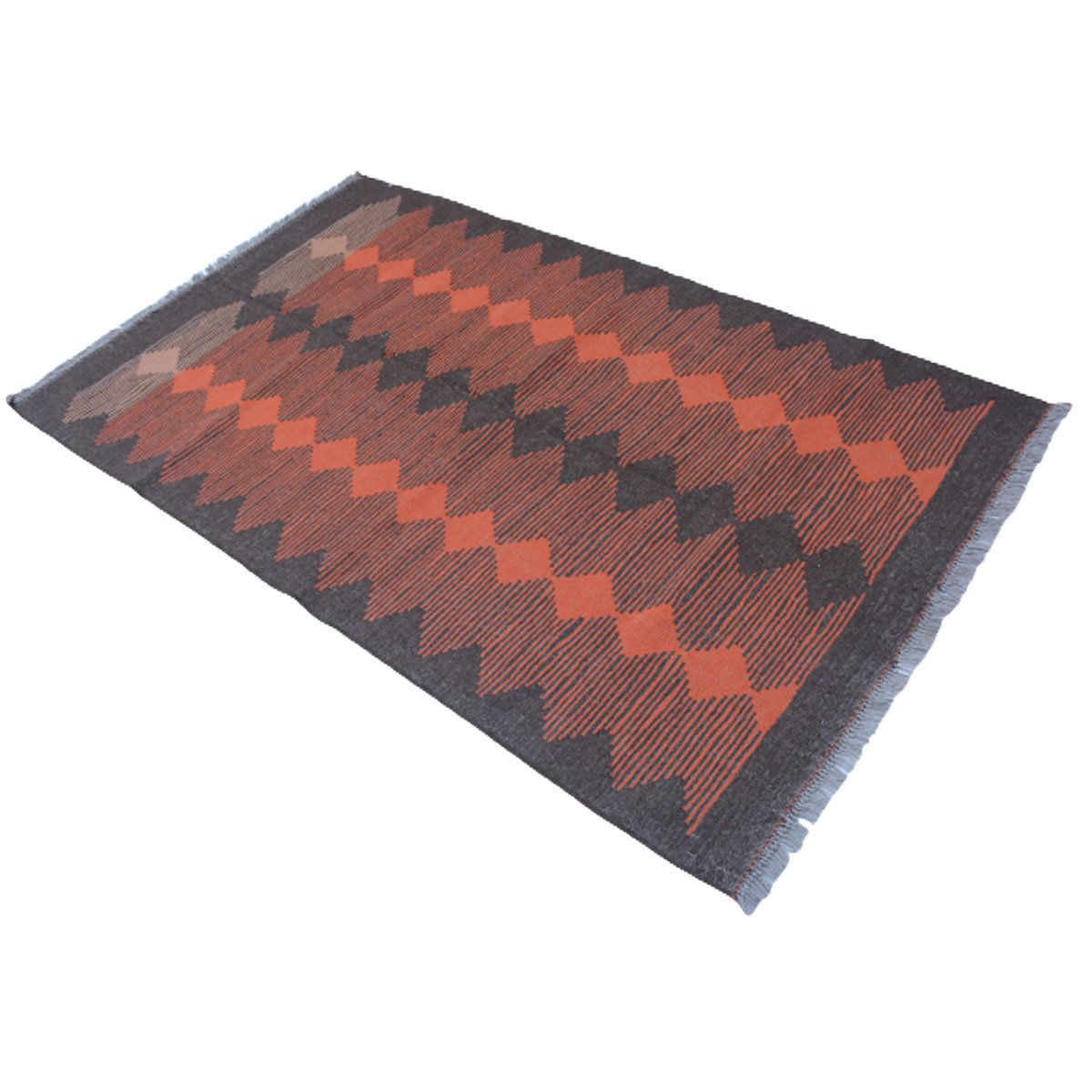 Modern framboos Glace Kelim vloerkleed