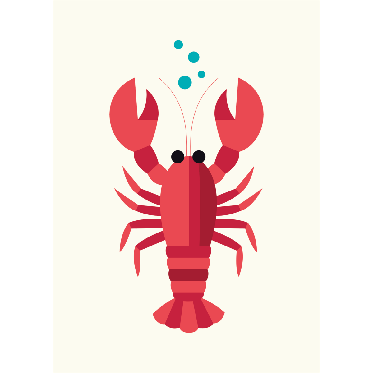 Kitsch Kitchen Geschirrtuch Sea Life Hummer
