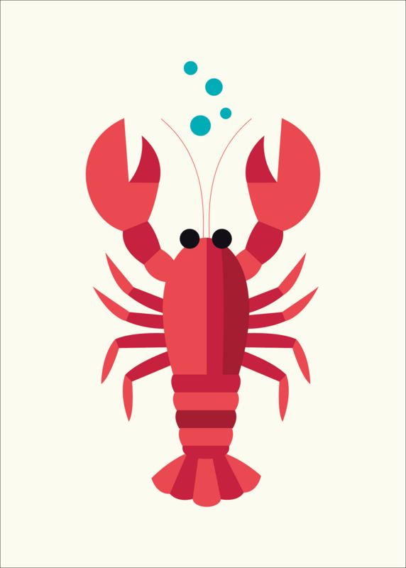 Kitsch Kitchen Geschirrtuch Sea Life Hummer