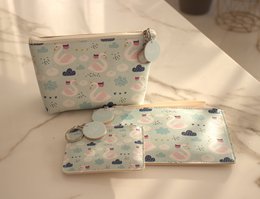 Carlie coin purse - Swans
