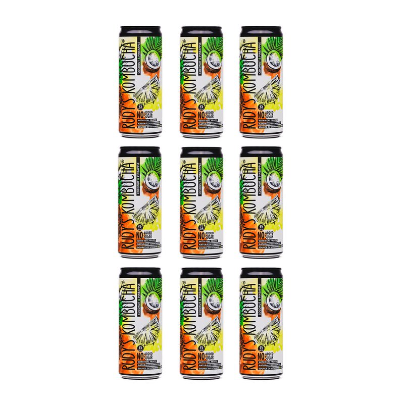 Rudys Real Coconut & Ananas Kombucha (24x330ml)