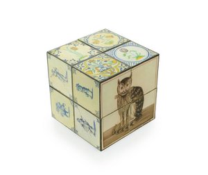Magic Cube, Delft Blue Tiles with cat
