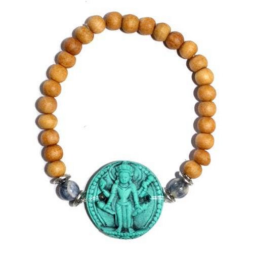 Bracelet Sandalwood Turquoise Vishnu