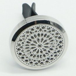Diffusor für Auto Clip'Arôme - Rosette - aus Edelstahl mit Löscher - Dekoratives Zubehör für die Aromatherapie - Geschenkidee
