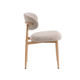 Dining room chair Celia Taupe Natural Santi