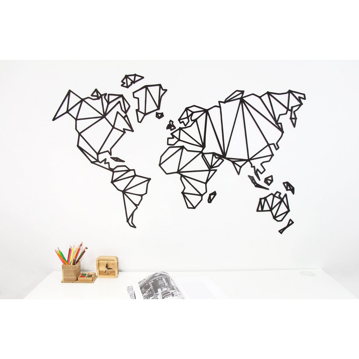 Wooden World Map, Wood wall world map