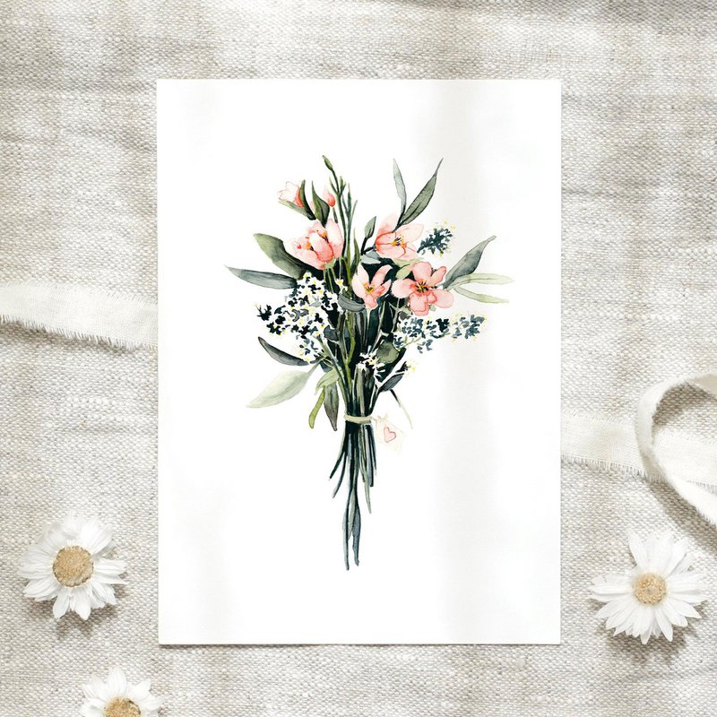 Cartolina - Mazzo di fiori