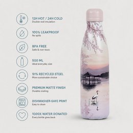 Izy Thermos Flasche - Sunset Lake - 500 ml to -go isolierte Wasserflaschen