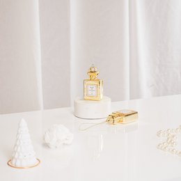 Ornament Xmas Hanger - Perfume Bottle - Glass - 5x2,5x9cm