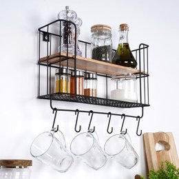 Wall shelf metal 41x12x25.5cm