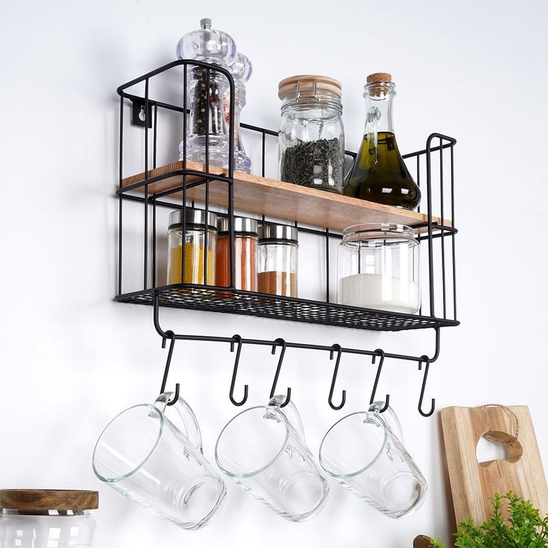 Wall shelf metal 41x12x25.5cm