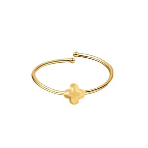 Adjustable Simple Four-Leaf Clover Thin Ring