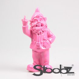 Stoobz Design Gnome Middle Finger Fuchsia 32 cm – Bold Design Statement