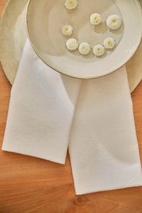 Set of 2 Gavema white cotton napkins