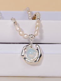Moonlit Lake Pearl Necklace