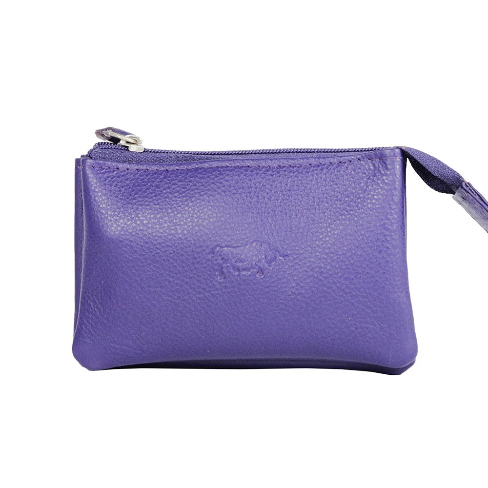 Leather Key Pouch In 11 Colors - With Zipper And Key Rings - Arrigo