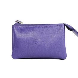 Leather Key Pouch In 11 Colors - With Zipper And Key Rings - Arrigo