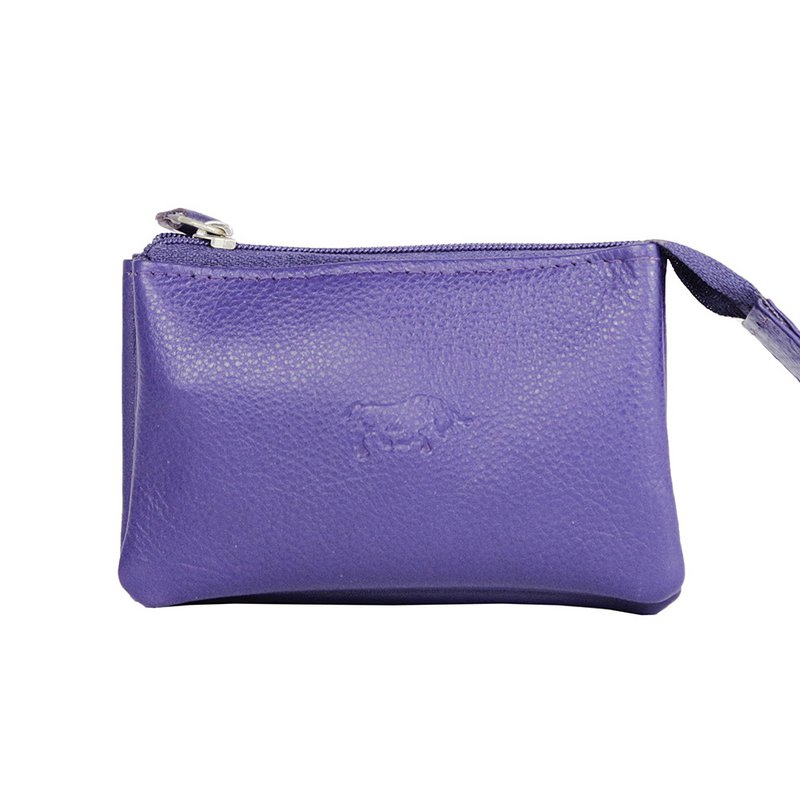 Leather Key Pouch In 11 Colors - With Zipper And Key Rings - Arrigo