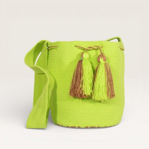 Solid crossbody bag L | Lime