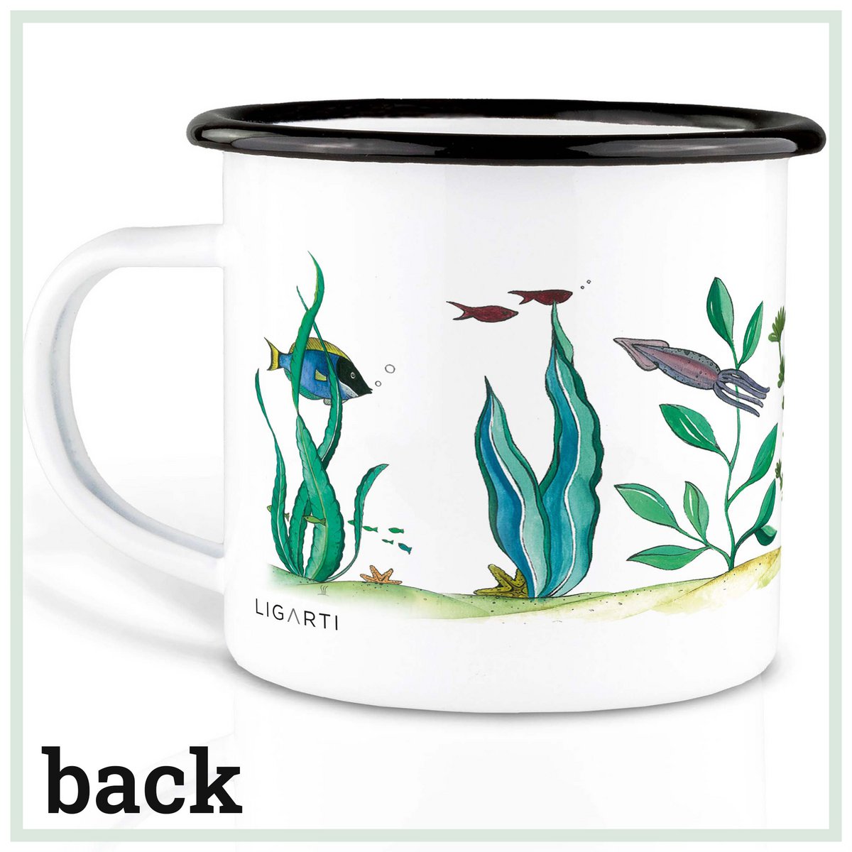 Enamel cup – underwater world