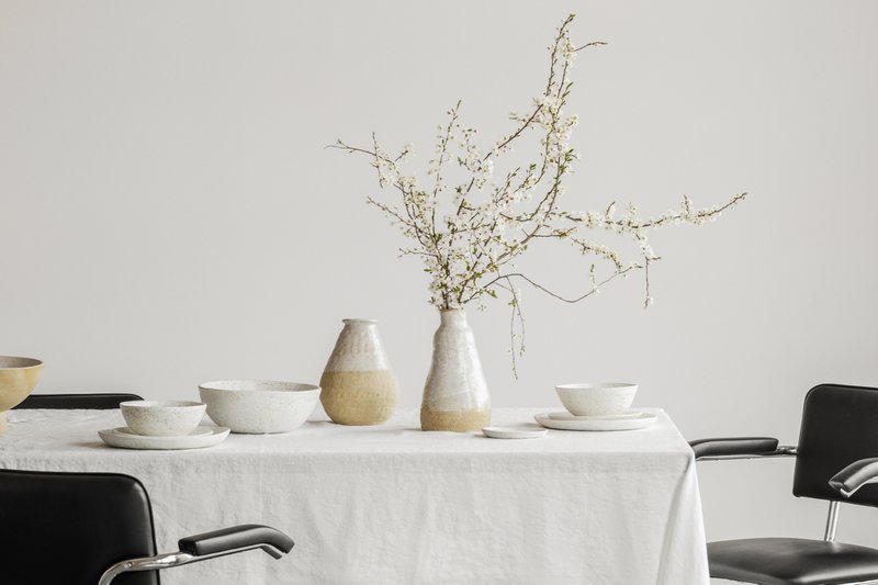 Hør dug off white (250x145 cm)