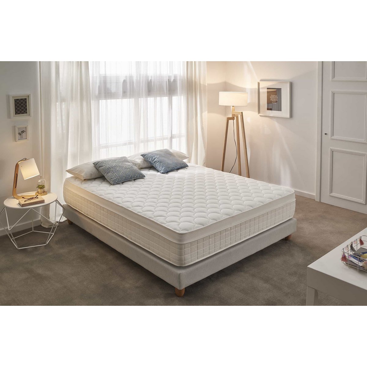 Boks Spring Premier PocketSprings madras -White - Tykkelse: 30 cm - Moonia