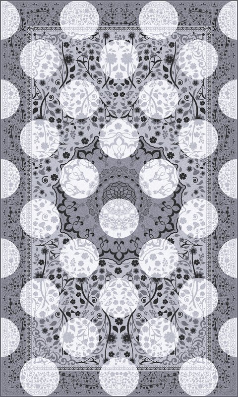 Monochroom magisch tapijt