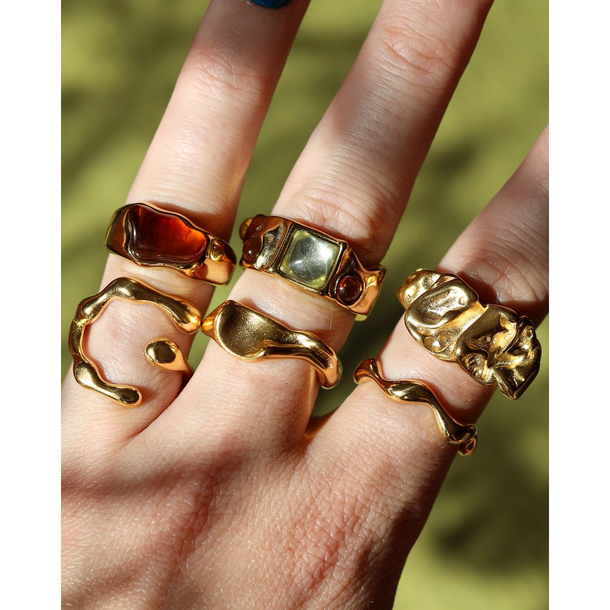 Bennett – Ring aus flüssigem Gold