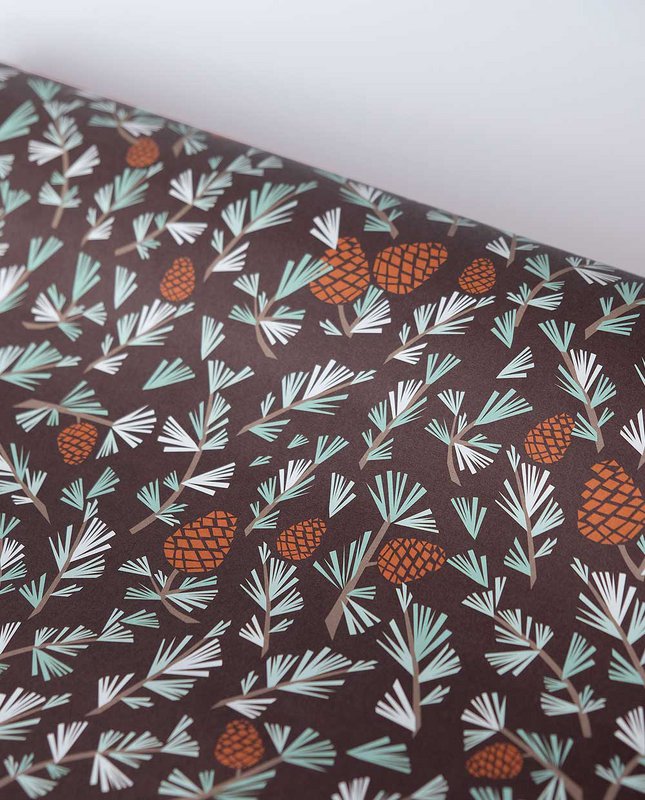 Pine cone wrapping paper