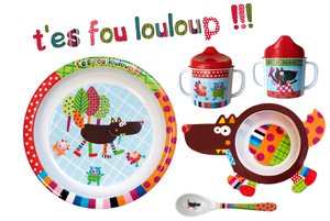 Box Louloup Plate Bowl Spoon and Mug