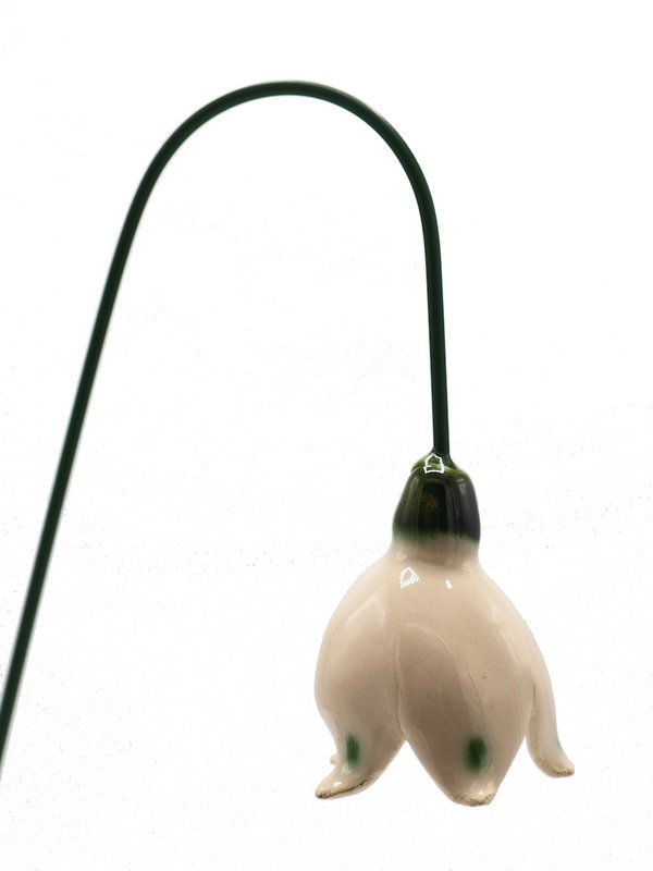 Snowdrop flower ceramic fixed 3.5 cm