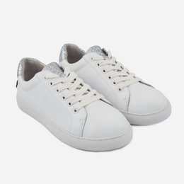 Simone-Blanc/Glitter Argent