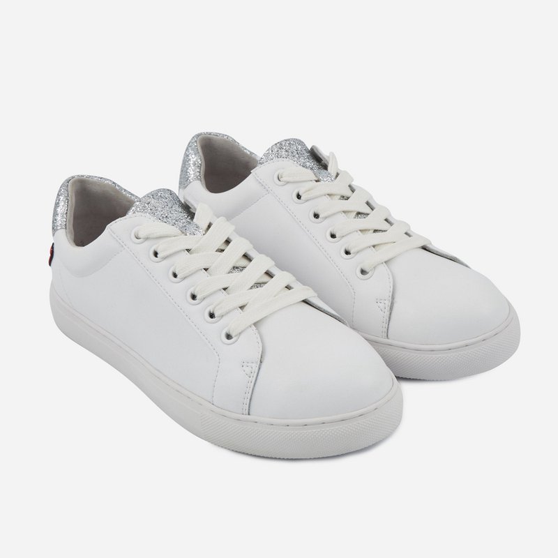 Simone-Blanc/Glitter Argent