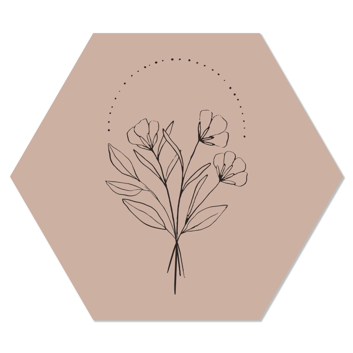 Wall hexagon bouquet