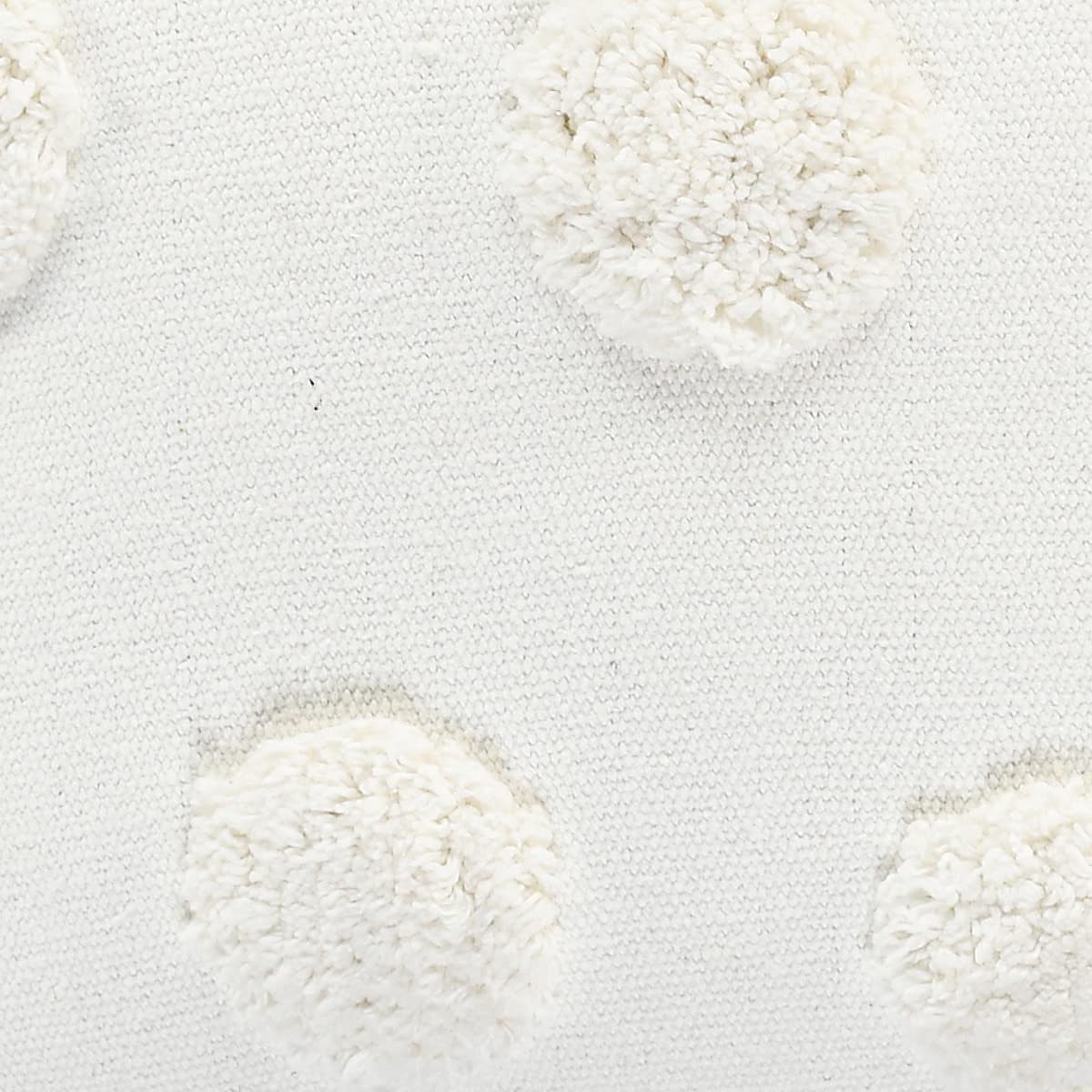 Wholesale Cotton Tufted Dots Cushion Cover – White Boho Style – 18x18 Inches