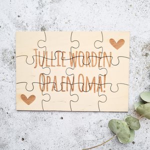 Schwangerschaftsankündigung Holzpuzzle | Du wirst Oma und Opa!