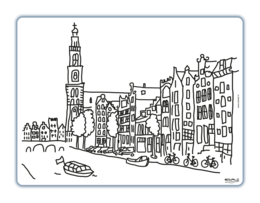 Herkleurbare placemat Prinsengracht