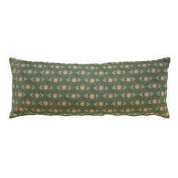 Coussin NIN-NIT Classique Nature Diamant XL | 100% coton tissé | coussin décoratif à imprimé floral | vert| orange | marron | beige | rouge | bleu | multicolore | 90x35cm