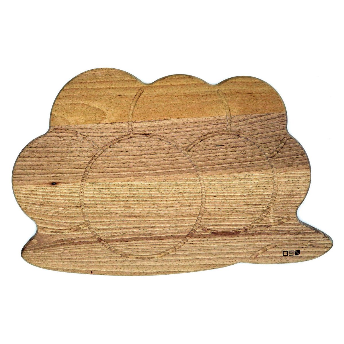Vesperplatte im Bollenhut-Design | Küchenbrett Schneidebrett Servierbrett aus Buchenholz | Schwarzwald Geschenk
