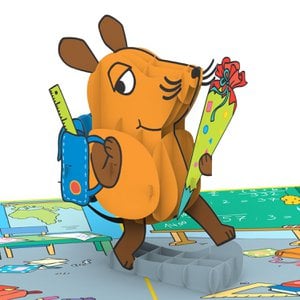 The Maus® school enrollment pop-up card