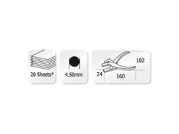 Asta punzone Kangaro EP20 max 20 fogli, 1 foro