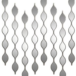 VÆGLAMPE MED 5 SØLVMETALSPEJLE _13,5X2X146CM-METAL:JERN ST71552