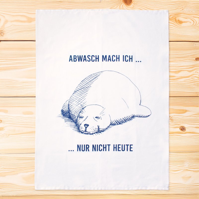Tea towel “Lazy Seal”